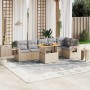 Gartensofagarnitur 7-teilig mit Kissen aus synthetischem Rattan in Beige. von , Gartensets - Ref: Foro24-3271766, Preis: 469,...