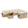 Juego de sofás jardín con cojines beige 10 pzas ratán sintético by , Garden sets - Ref: Foro24-3271912, Price: 684,73 €, Disc...
