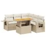 Juego de sofás jardín con cojines 6 pzas ratán sintético beige by , Garden sets - Ref: Foro24-3271751, Price: 475,52 €, Disco...