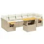 Juego de sofás de jardín con cojines beige 8 pzas ratán PE de , Conjuntos de jardín - Ref: Foro24-3273431, Precio: 646,65 €, ...