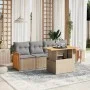 Juego de sofás jardín con cojines 5 pzas ratán sintético beige by , Garden sets - Ref: Foro24-3273838, Price: 360,64 €, Disco...