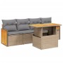 Juego de sofás jardín con cojines 5 pzas ratán sintético beige de , Conjuntos de jardín - Ref: Foro24-3273838, Precio: 339,27...