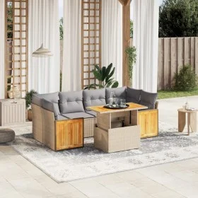 Set sofás de jardín 7 piezas y cojines ratán sintético beige by , Garden sets - Ref: Foro24-3273859, Price: 495,77 €, Discoun...