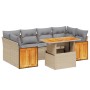 Gartensofagarnitur 7-teilig mit Kissen aus synthetischem Rattan in Beige. von , Gartensets - Ref: Foro24-3273859, Preis: 473,...