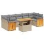 Juego de sofás de jardín con cojines beige 8 pzas ratán PE by , Garden sets - Ref: Foro24-3273873, Price: 571,35 €, Discount: %