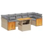 Juego de sofás de jardín con cojines beige 8 pzas ratán PE by , Garden sets - Ref: Foro24-3273873, Price: 552,09 €, Discount: %