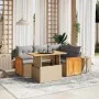 Juego de sofás jardín con cojines 5 pzas ratán sintético beige by , Garden sets - Ref: Foro24-3273943, Price: 390,61 €, Disco...