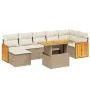 Gartensofagarnitur mit beigen Kissen, 8-teilig, aus PE-Rattan. von , Gartensets - Ref: Foro24-3274068, Preis: 556,67 €, Rabat...