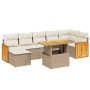 Juego de sofás de jardín con cojines beige 8 pzas ratán PE by , Garden sets - Ref: Foro24-3274068, Price: 512,41 €, Discount: %