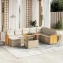 Garden sofa set 9 pieces with beige synthetic rattan cushions by , Garden sets - Ref: Foro24-3274096, Price: 633,86 €, Discou...