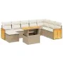 Garden sofa set 9 pieces with beige synthetic rattan cushions by , Garden sets - Ref: Foro24-3274096, Price: 633,86 €, Discou...