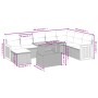 Garden sofa set 9 pieces with beige synthetic rattan cushions by , Garden sets - Ref: Foro24-3274096, Price: 582,88 €, Discou...