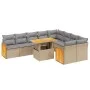 Juego de sofás jardín con cojines beige 10 pzas ratán sintético by , Garden sets - Ref: Foro24-3274118, Price: 664,99 €, Disc...