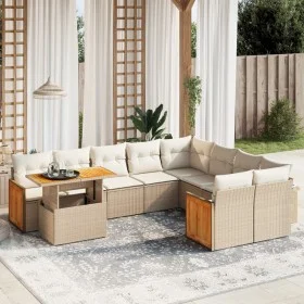 Juego de sofás jardín con cojines beige 10 pzas ratán sintético by , Garden sets - Ref: Foro24-3274124, Price: 712,57 €, Disc...
