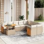 Juego de sofás jardín con cojines beige 10 pzas ratán sintético by , Garden sets - Ref: Foro24-3274124, Price: 662,85 €, Disc...