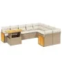 Juego de sofás jardín con cojines beige 10 pzas ratán sintético de , Conjuntos de jardín - Ref: Foro24-3274124, Precio: 712,7...