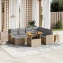Juego de sofás de jardín con cojines beige 8 pzas ratán PE by , Garden sets - Ref: Foro24-3275607, Price: 530,13 €, Discount: %