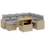 Juego de sofás de jardín con cojines beige 8 pzas ratán PE by , Garden sets - Ref: Foro24-3275607, Price: 531,44 €, Discount: %