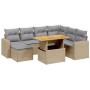 Juego de sofás de jardín con cojines beige 8 pzas ratán PE by , Garden sets - Ref: Foro24-3275607, Price: 530,13 €, Discount: %