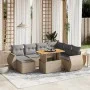 Juego de sofás de jardín con cojines beige 8 pzas ratán PE by , Garden sets - Ref: Foro24-3275831, Price: 561,50 €, Discount: %