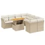 Set de sofás de jardín 9 pzas con cojines ratán sintético beige de , Conjuntos de jardín - Ref: Foro24-3270722, Precio: 646,4...