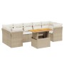 Juego de sofás de jardín con cojines beige 8 pzas ratán PE by , Garden sets - Ref: Foro24-3270701, Price: 572,62 €, Discount: %