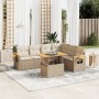 Set sofás de jardín 7 piezas y cojines ratán sintético beige by , Garden sets - Ref: Foro24-3273536, Price: 534,89 €, Discoun...