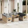 11-piece garden sofa set with beige synthetic rattan cushions by , Garden sets - Ref: Foro24-3273691, Price: 733,41 €, Discou...