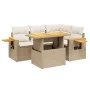 Juego de sofás jardín con cojines 5 pzas ratán sintético beige de , Conjuntos de jardín - Ref: Foro24-3273501, Precio: 452,70...