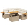 Juego de sofás jardín con cojines 6 pzas ratán sintético beige de , Conjuntos de jardín - Ref: Foro24-3273515, Precio: 484,04...
