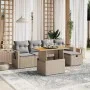 Garden sofa set with 6-piece synthetic rattan beige cushions by , Garden sets - Ref: Foro24-3275698, Price: 399,76 €, Discoun...
