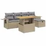 Garden sofa set with 6-piece synthetic rattan beige cushions by , Garden sets - Ref: Foro24-3275698, Price: 399,76 €, Discoun...