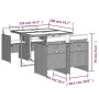 Set de muebles jardín 5 pzas con cojines ratán sintético negro by , Garden sets - Ref: Foro24-3210535, Price: 347,49 €, Disco...