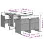 Set de muebles jardín 5 pzas con cojines ratán sintético negro by , Garden sets - Ref: Foro24-3210535, Price: 352,98 €, Disco...
