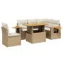 Juego de sofás jardín con cojines 6 pzas ratán sintético beige by , Garden sets - Ref: Foro24-3273522, Price: 510,62 €, Disco...