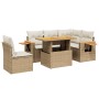 Juego de sofás jardín con cojines 6 pzas ratán sintético beige by , Garden sets - Ref: Foro24-3273522, Price: 484,04 €, Disco...