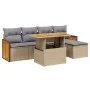 Juego de sofás jardín con cojines 6 pzas ratán sintético beige by , Garden sets - Ref: Foro24-3273936, Price: 401,91 €, Disco...
