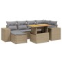 Set sofás de jardín 7 piezas y cojines ratán sintético beige by , Garden sets - Ref: Foro24-3275929, Price: 489,20 €, Discoun...
