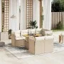 Juego de sofás de jardín con cojines beige 8 pzas ratán PE by , Garden sets - Ref: Foro24-3270708, Price: 592,88 €, Discount: %