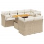 Juego de sofás de jardín con cojines beige 8 pzas ratán PE by , Garden sets - Ref: Foro24-3270708, Price: 572,62 €, Discount: %