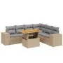 Set sofás de jardín 7 piezas y cojines ratán sintético beige by , Garden sets - Ref: Foro24-3272655, Price: 500,96 €, Discoun...
