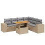 Set sofás de jardín 7 piezas y cojines ratán sintético beige by , Garden sets - Ref: Foro24-3272655, Price: 492,26 €, Discoun...