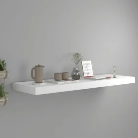White MDF floating wall shelf 80x23.5x3.8 cm by vidaXL, Shelves and shelves - Ref: Foro24-323814, Price: 25,22 €, Discount: %
