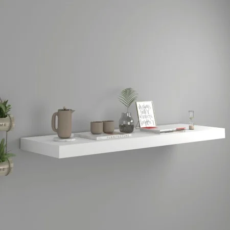 White MDF floating wall shelf 80x23.5x3.8 cm by vidaXL, Shelves and shelves - Ref: Foro24-323814, Price: 25,22 €, Discount: %