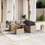 Juego de sofás jardín con cojines 6 pzas ratán sintético beige de , Conjuntos de jardín - Ref: Foro24-3271311, Precio: 415,95 €