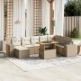 Set de sofás de jardín 9 pzas con cojines ratán sintético beige by , Garden sets - Ref: Foro24-3272773, Price: 656,72 €, Disc...