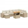 Set de sofás de jardín 9 pzas con cojines ratán sintético beige by , Garden sets - Ref: Foro24-3272773, Price: 656,72 €, Disc...