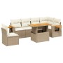 Gartensofagarnitur 7-teilig mit Kissen aus synthetischem Rattan in Beige. von , Gartensets - Ref: Foro24-3273543, Preis: 534,...
