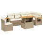 Set sofás de jardín 7 piezas y cojines ratán sintético beige de , Conjuntos de jardín - Ref: Foro24-3273543, Precio: 545,47 €...