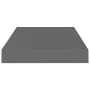 Graues, glänzendes Wandregal aus MDF, 40 x 23 x 3,8 cm von vidaXL, Regale und Regale - Ref: Foro24-323784, Preis: 17,35 €, Ra...